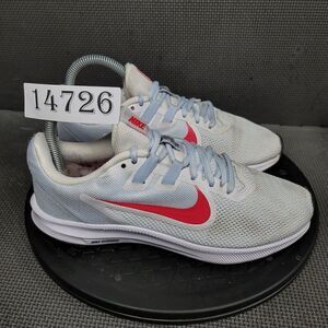 Nike Downshifter 9 Running Shoes Womens Sz 6.5 White Blue Red Trainers